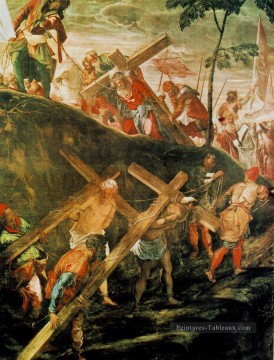 L’ascension au Calvaire italien Renaissance Tintoretto Peinture à l'huile